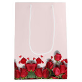 Sac cadeau Bouquet rouge de fleurs (Dos)