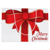 Sac cadeau - Bow rouge et ruban blanc (Dos)