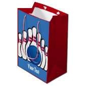 Sac cadeau Bowling Design (Devant Angle)