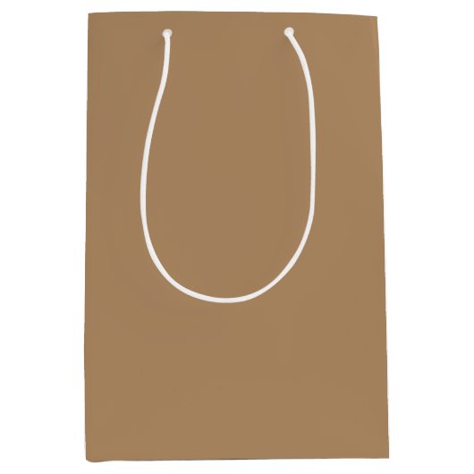 Sac cadeau Brown moyen papier - Conception couleur (Devant)