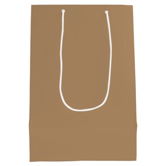 Sac cadeau Brown moyen papier - Conception couleur (Dos)