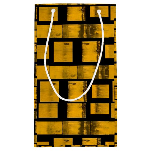 Sac cadeau Brûlé jaune Noir (Dos)