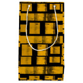 Sac cadeau Brûlé jaune Noir (Devant)