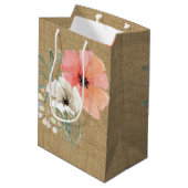 Sac cadeau Burlap and Flowers (Dos Angle)