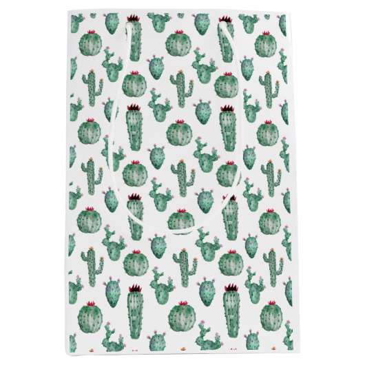 Sac cadeau Cactus Design, Aquarelle Design (Devant)