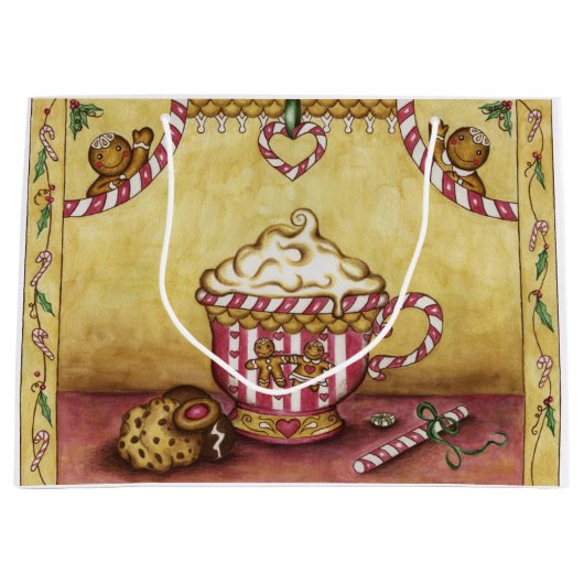 Sac cadeau café pain d'épices (Devant)