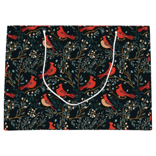 Sac cadeau Cardinal vintage (Devant)