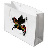 Sac Cadeau Carrousel Pégase Noir (Dos Angle)