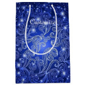 Sac cadeau Celestial Blue Swirls & Stars (Devant)