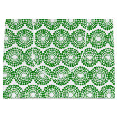 Sac cadeau - Cercles concentrés verts de perles (Devant)