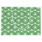 Sac cadeau - Cercles concentrés verts de perles (Dos)