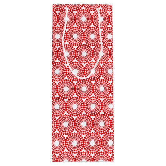 Sac cadeau - Cercles de perles rouges (Dos)