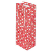 Sac cadeau - Cercles de perles rouges (Devant Angle)