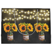 Sac cadeau Chalkboard Sunflower Rustic String Ligh (Dos)