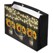 Sac cadeau Chalkboard Sunflower Rustic String Ligh (Dos Angle)