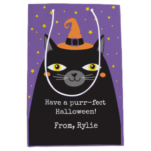 Sac cadeau chat Halloween mignonne