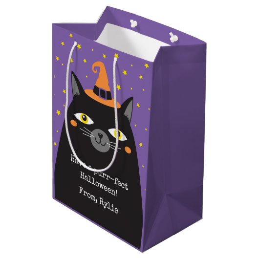 Sac cadeau chat Halloween mignonne (Dos Angle)