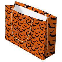 Sac cadeau chauves-souris volantes Halloween orang
