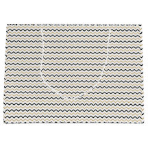 Sac cadeau Chic Black, White & Gold Chevron