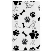 Sac cadeau chien noir et blanc (Dos)