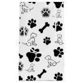 Sac cadeau chien noir et blanc (Devant)