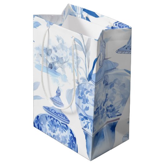 Sac cadeau Chinoiserie Blue Medium (Dos Angle)