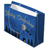 Sac Cadeau Ciel de Noël Joyeux (Devant Angle)