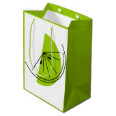 Sac cadeau Citrus Lime vert moyen (Dos Angle)