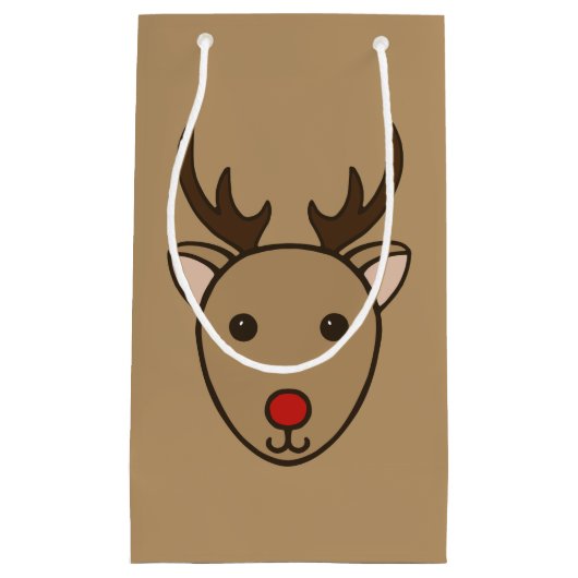 Sac cadeau classique de rennes de Noël (Devant)