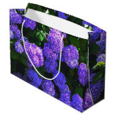 Sac cadeau classique violet réaliste Hydrangea (Dos Angle)