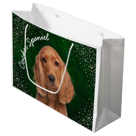 Sac cadeau Cocker Spaniel (Devant Angle)