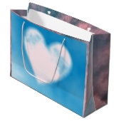 Sac cadeau COEUR AVEC NUAGES (Devant Angle)