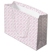 Sac cadeau coeurs d'amour rose (Dos Angle)