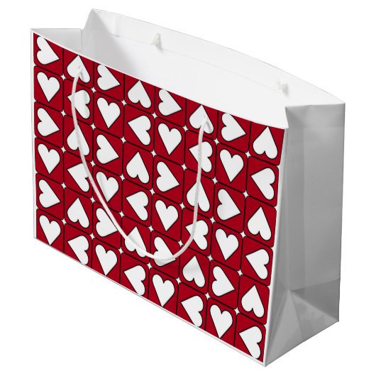 Sac cadeau Coeurs graphiques (Dos Angle)