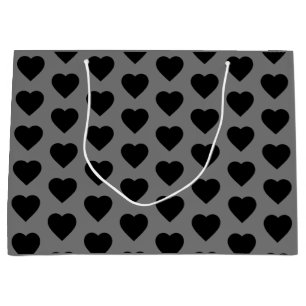 Sac cadeau Coeurs noirs
