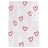 Sac cadeau Coeurs rose et rouge (Dos)