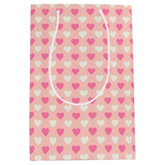 Sac cadeau Coeurs roses (Devant)