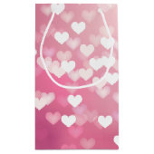 Sac cadeau coeurs roses - Brillant (Dos)