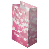 Sac cadeau coeurs roses - Brillant (Dos Angle)