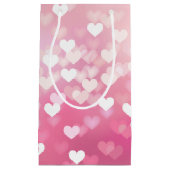 Sac cadeau coeurs roses - Brillant (Devant)