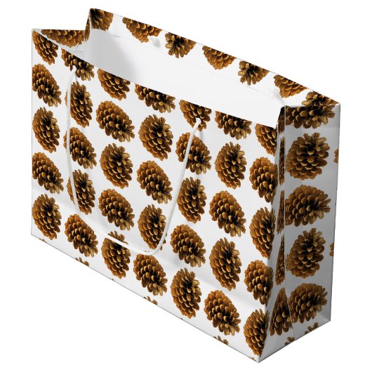Sac cadeau cônes de pin (Devant Angle)