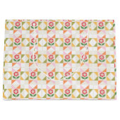 Sac cadeau courtepoint en patchwork floral joli (Devant)