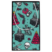 Sac cadeau crâne de Rockin (noir) (Dos)