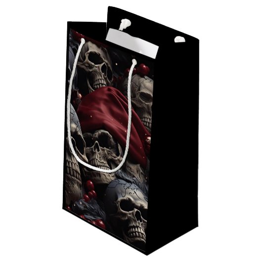 Sac cadeau crâne de vacances (noir) (Dos Angle)