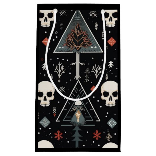 Sac cadeau crâne et arbre (Devant)