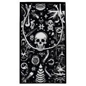 Sac cadeau crâne noir et blanc (noir) (Dos)