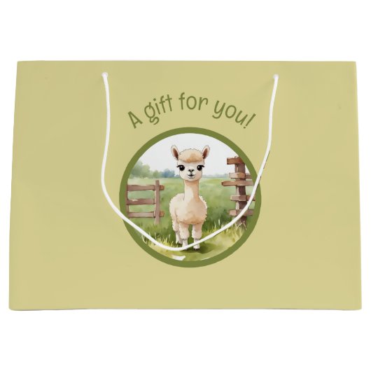 Sac cadeau Cute Alpaca (Devant)