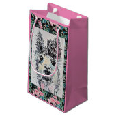 Sac Cadeau Cute Alpacca Llama Aquarelle Art (Dos Angle)