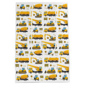 Sac Cadeau Cute Construction Camion Trucs Thème de (Dos)