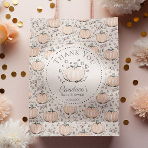 Sac Cadeau Cute Orange Petit Baby shower Citrouille Merci